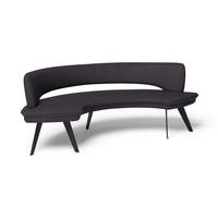 SITZBANK in Metall, Leder Pflaume  - Pflaume/Schwarz, Design, Leder/Metall (238/84/154cm) - Joop!
