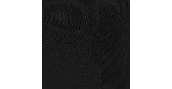 ECKSOFA Schwarz Chenille  - Schwarz, KONVENTIONELL, Textil/Metall (178/264cm) - Hom`in