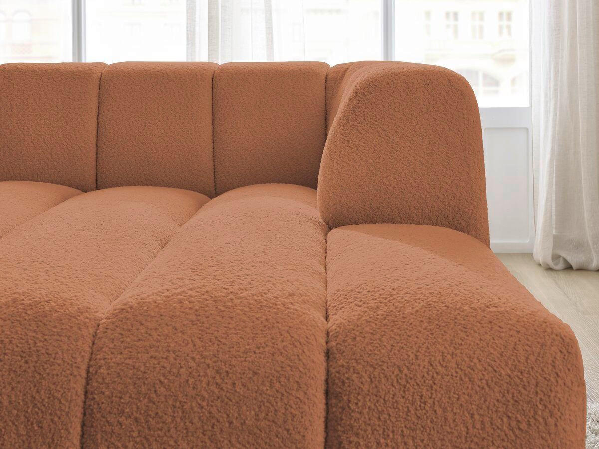 SOFAELEMENT ANNECY Bouclé Orange  - Schwarz/Orange, MODERN, Kunststoff/Textil (120/72/170cm)