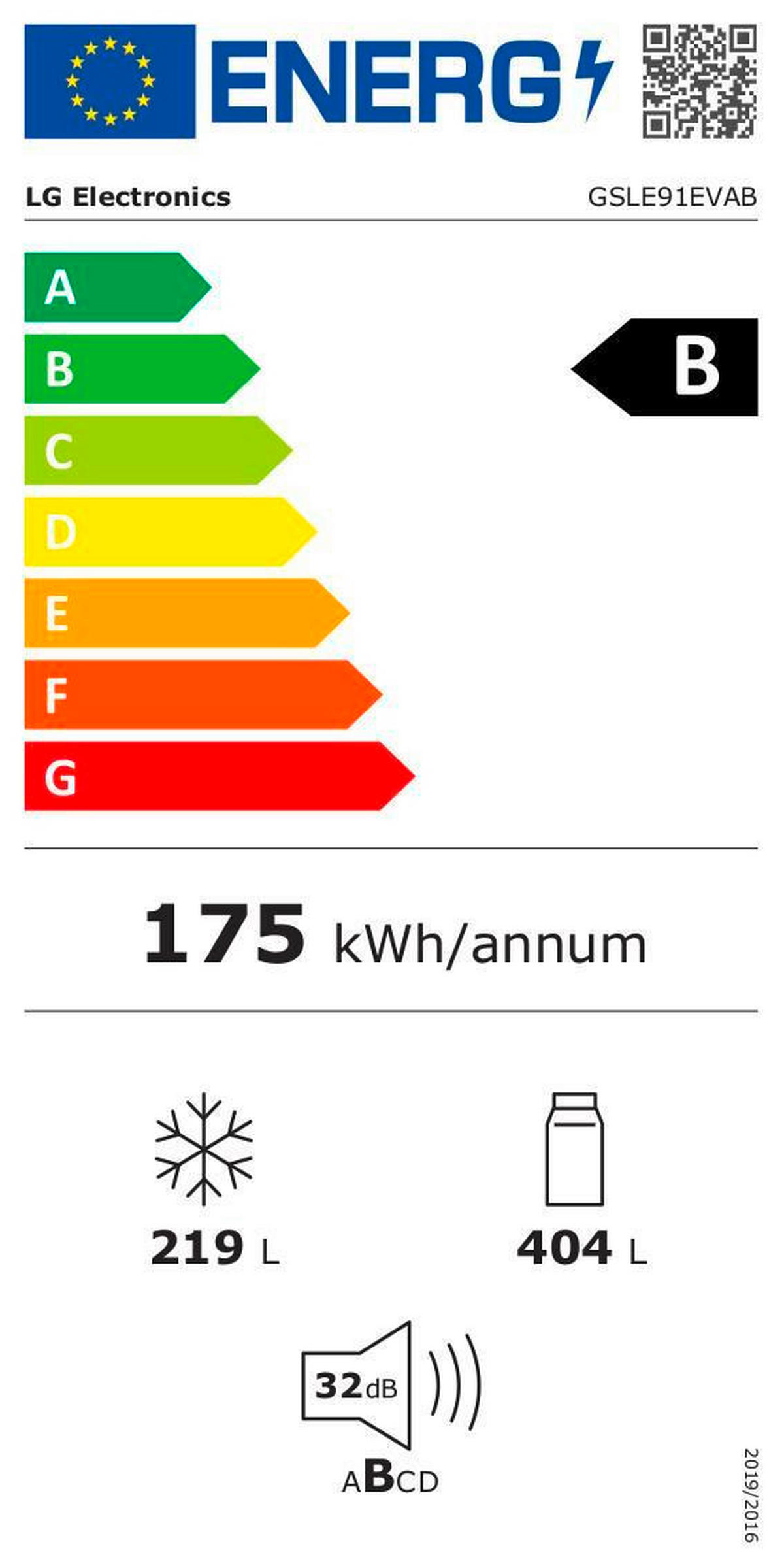 SIDE-BY-SIDE 91,3/179/73,5 cm GSLE91EVAB  - Schwarz, Trend, Glas/Kunststoff (91,3/179/73,5cm) - LG