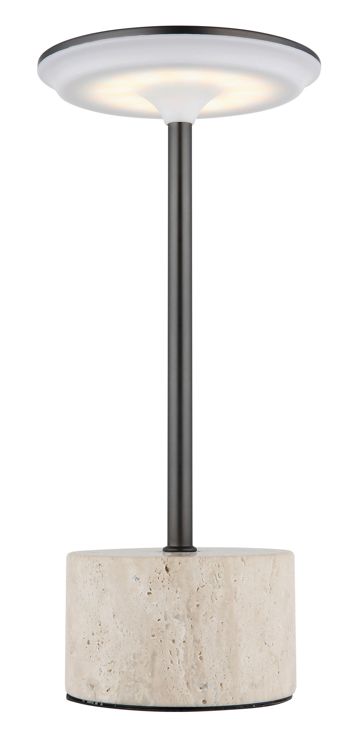 NAMIZNA SVETILKA ZA POLNJENJE  TRAVERTIN      12/27.6 cm       - siva/črna, Design, kamen/kovina (12/27.6cm) - Globo