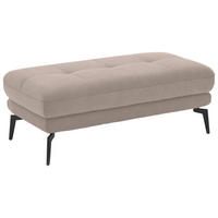 HOCKER in Textil Naturfarben  - Schwarz/Naturfarben, Design, Textil/Metall (132/45/68cm) - Beldomo Style