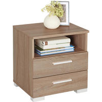 NACHTKÄSTCHEN in Sonoma Eiche  - Alufarben/Sonoma Eiche, Design, Holzwerkstoff/Kunststoff (45/47,5/35cm) - Carryhome