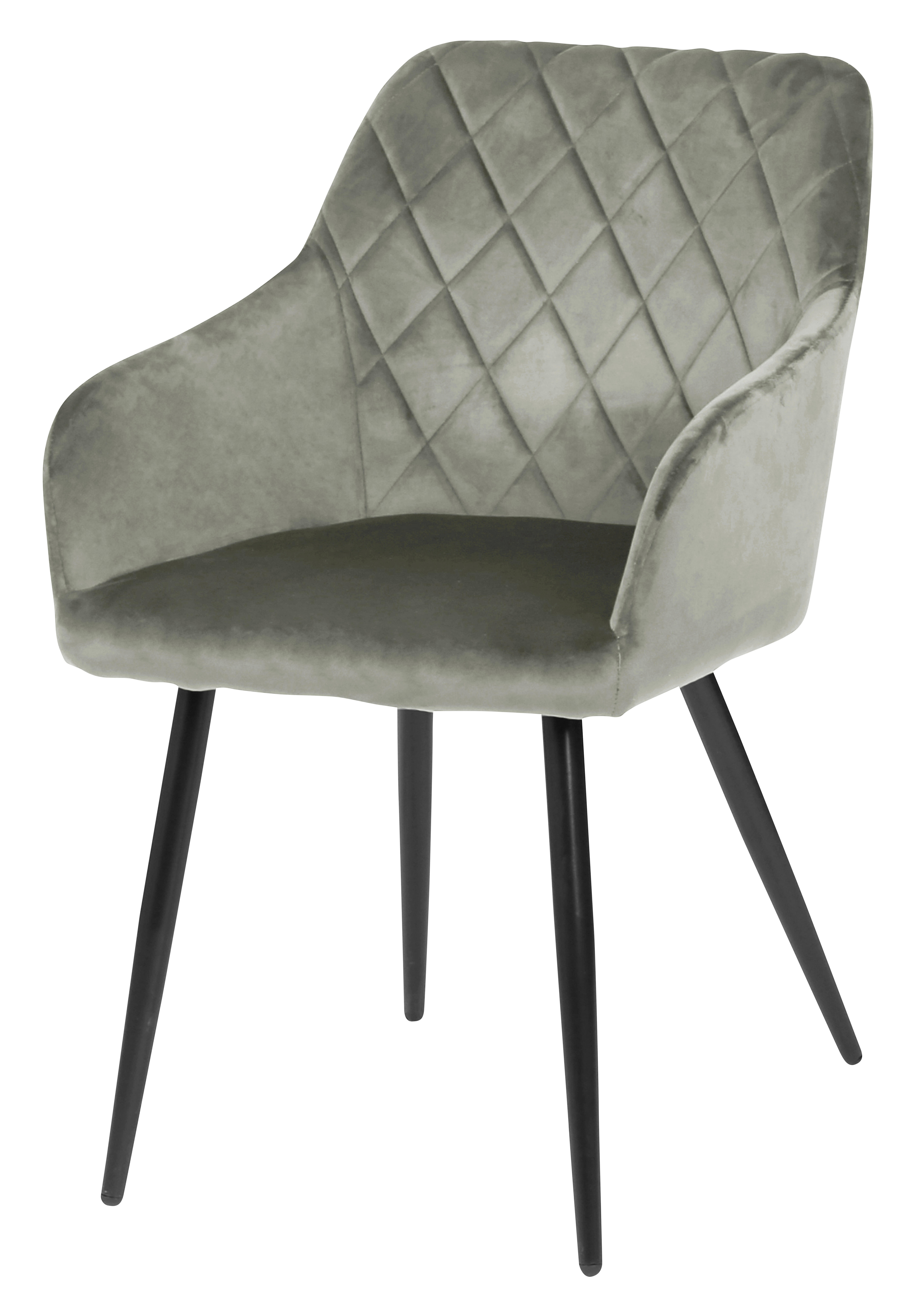 STOLICA S NASLONOM ZA RUKE  crna, taupe  drvo, metal, tekstil      - crna/taupe, Trend, drvo/metal (54/86/60cm) - Livetastic