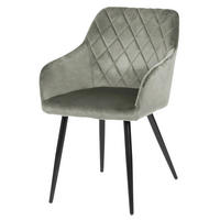SCAUN CU BRAȚE in negru, taupe  - taupe/negru, Trend, lemn/metal (54/86/60cm) - Livetastic