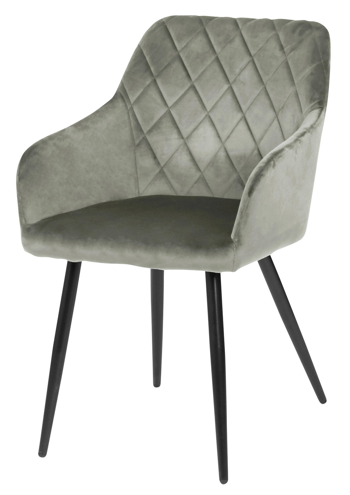 SCAUN CU BRAȚE in negru, taupe  - taupe/negru, Trend, lemn/metal (54/86/60cm) - Livetastic