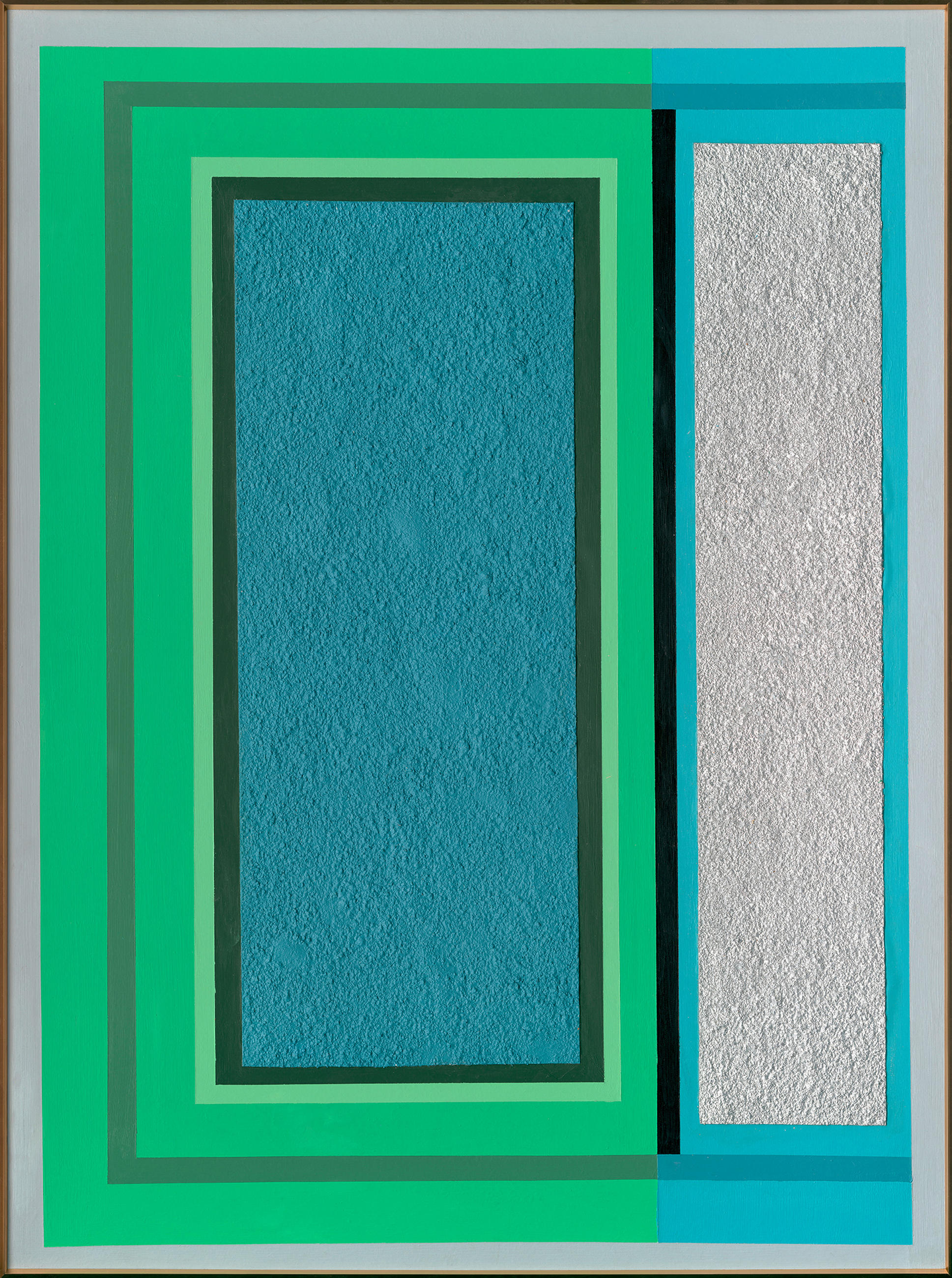 OLJNA SLIKA  70/100 cm   - zlate barve/modra, Design, kovina/umetna masa (70/100cm) - Monee