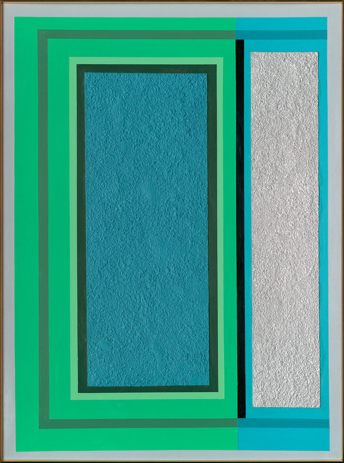 OLAJFESTMÉNY 70/100 cm  - ezüst/arany, Design, műanyag/textil (70/100cm) - Monee