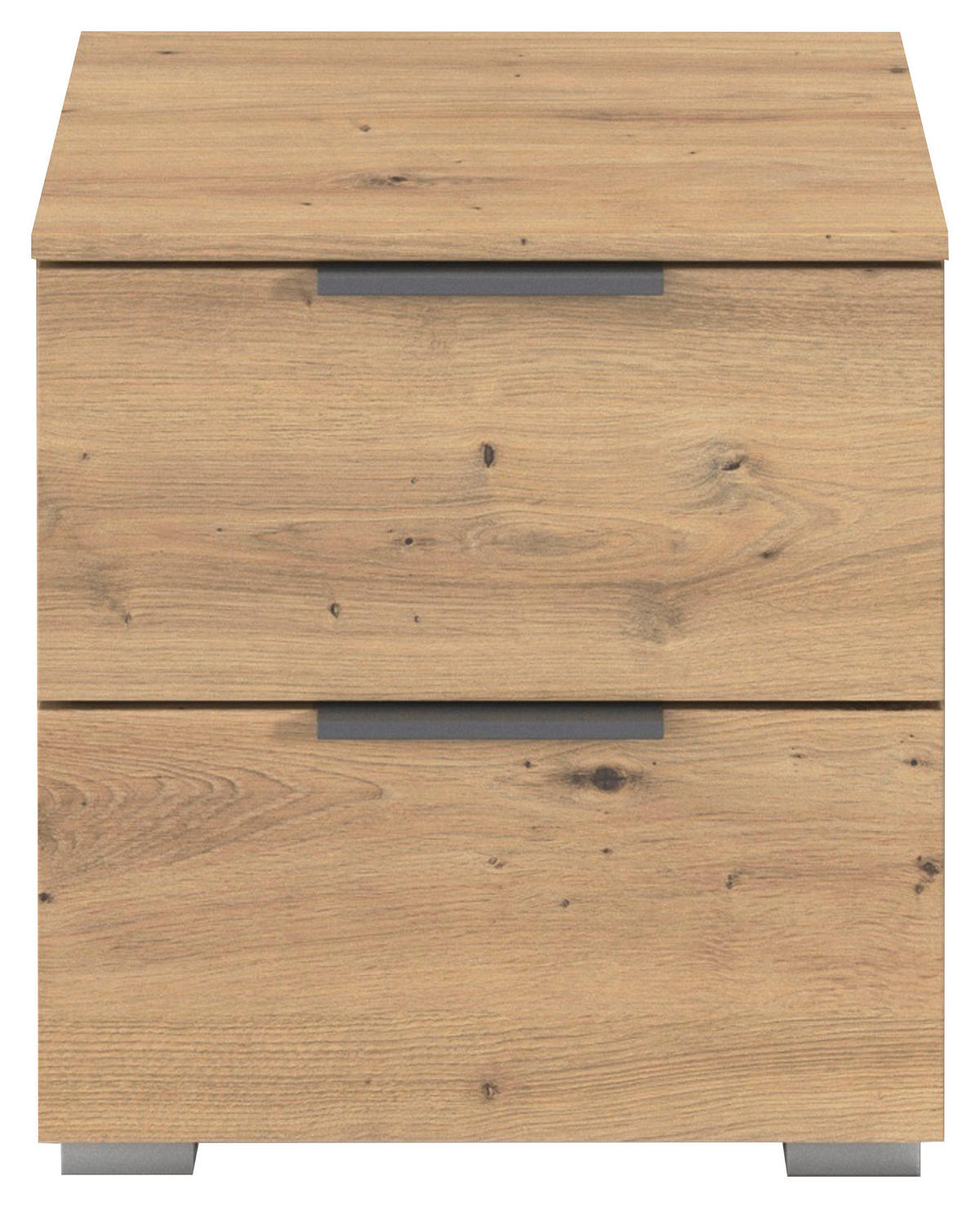 NACHTKÄSTCHEN 40/42/42 cm  in Eiche Artisan  - Alufarben/Eiche Artisan, MODERN, Holzwerkstoff (40/42/42cm) - Rauch Möbel