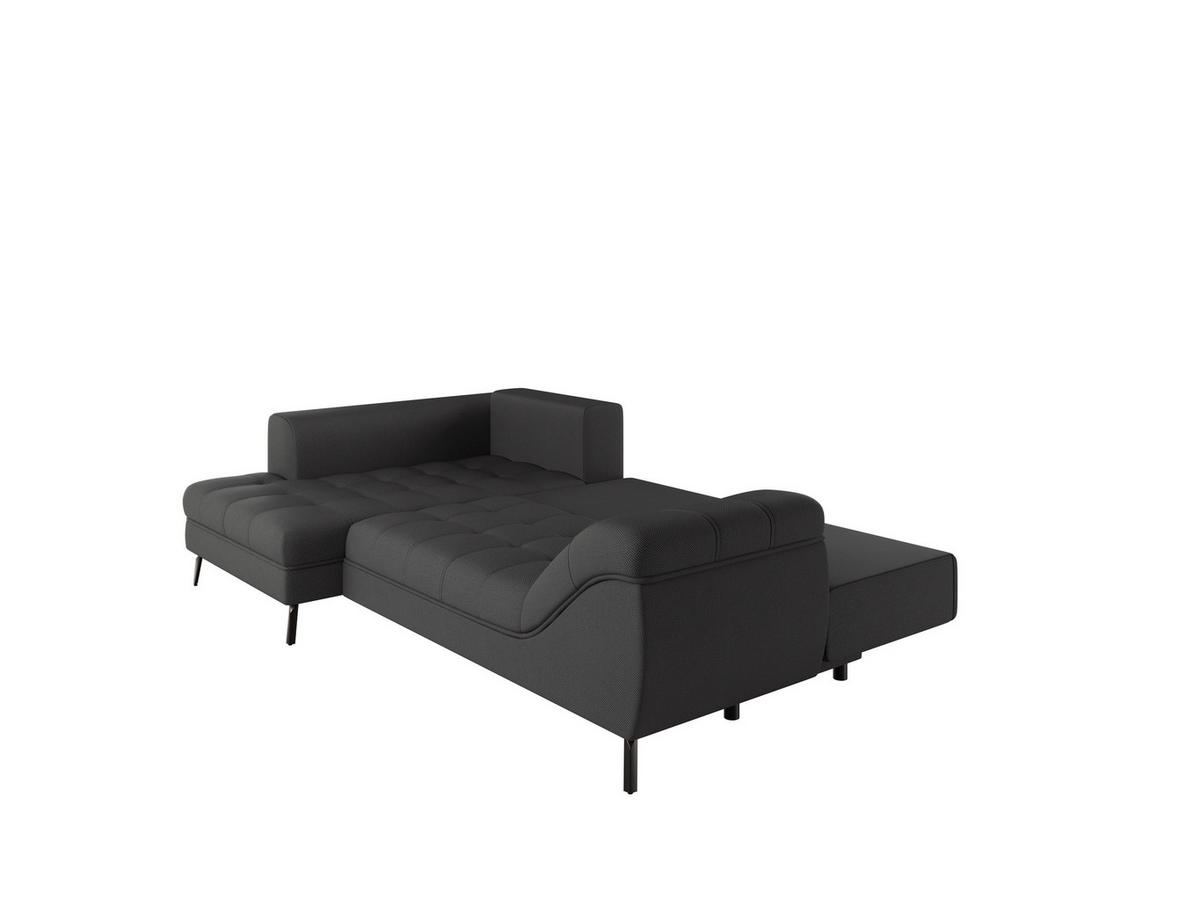 Ecksofa inkl. Funktionen in Webstoff Anthrazit  - Anthrazit/Schwarz, Modern, Holz/Textil (177/279cm)
