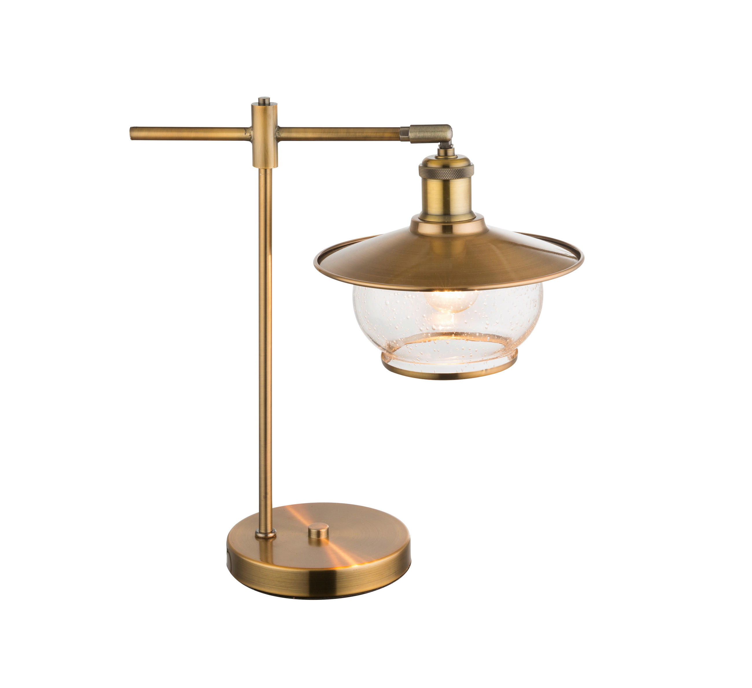 BORDSLAMPA 37/22/42 cm   - klar/bronsfärgad, Klassisk, metall/glas (37/22/42cm) - Globo