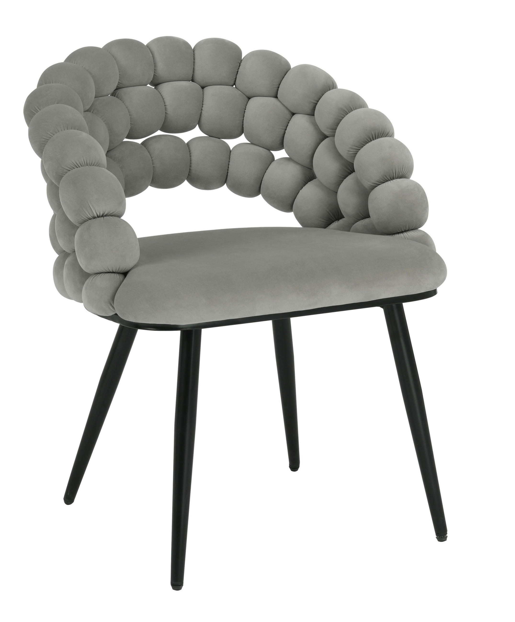 NASLANJAČ, kovina, tekstil siva, črna  - črna/siva, Design, kovina/tekstil (58/80/62cm) - Novel