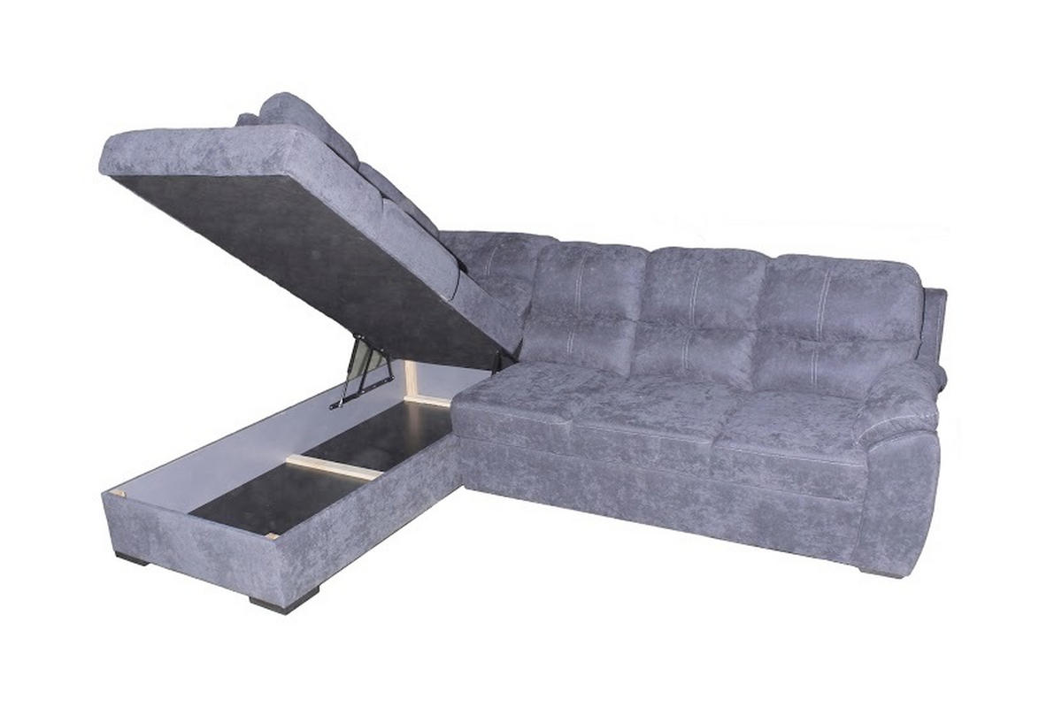 KUTNA GARNITURA drvo, tekstil, drvni materijal  siva   - siva, Design, drvni materijal/drvo (200/280cm)