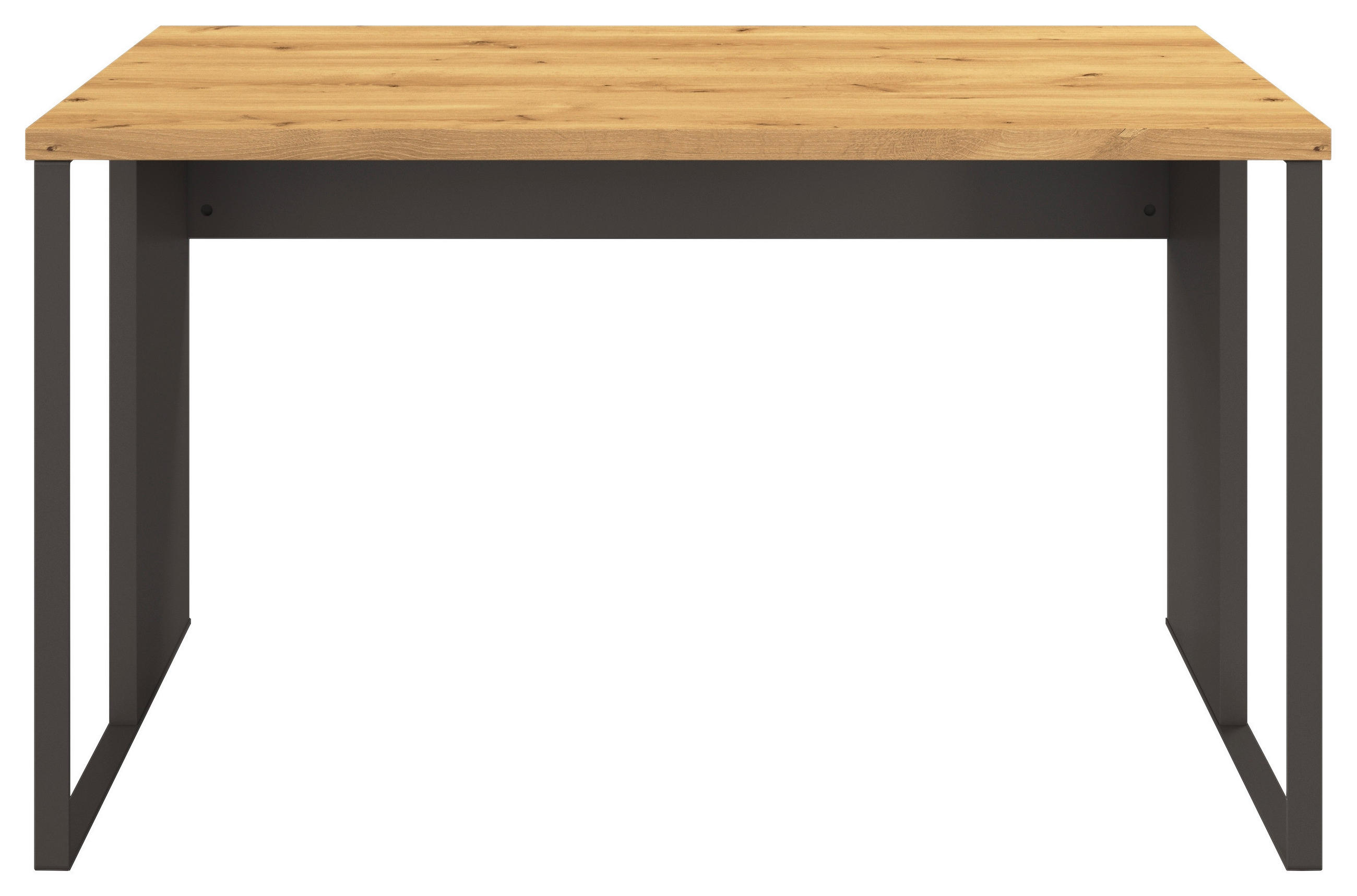 JUGENDSCHREIBTISCH 130/80/75 cm  - Eichefarben/Graphitfarben, KONVENTIONELL, Holzwerkstoff/Metall (130/80/75cm) - Xora