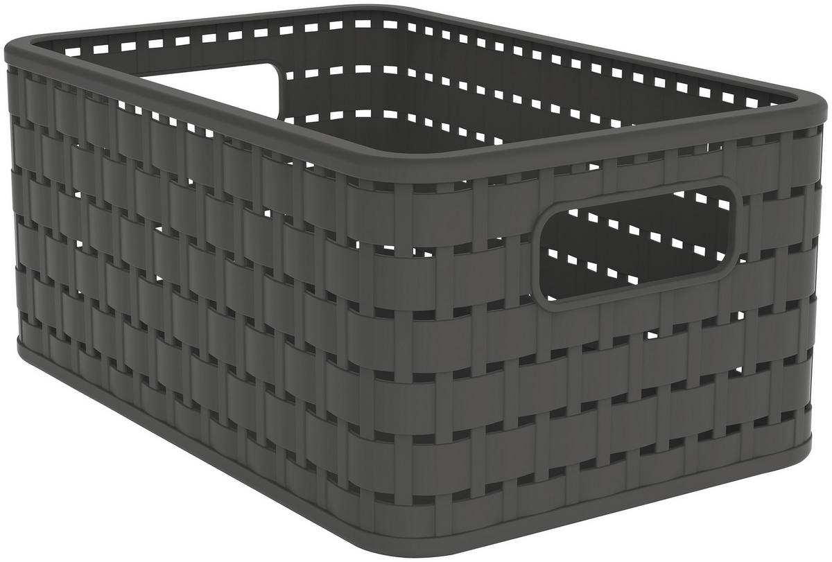 KORB - Dunkelbraun, Basics, Kunststoff (28/18,5/12,6cm) - Rotho