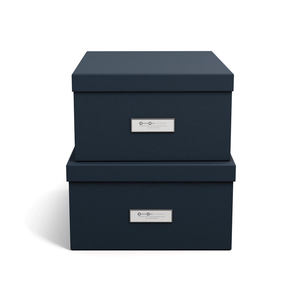 AUFBEWAHRUNGSBOX 36.5/26.5/14.5 cm  - Dunkelblau, Basics, Karton/Papier (36.5/26.5/14.5cm)