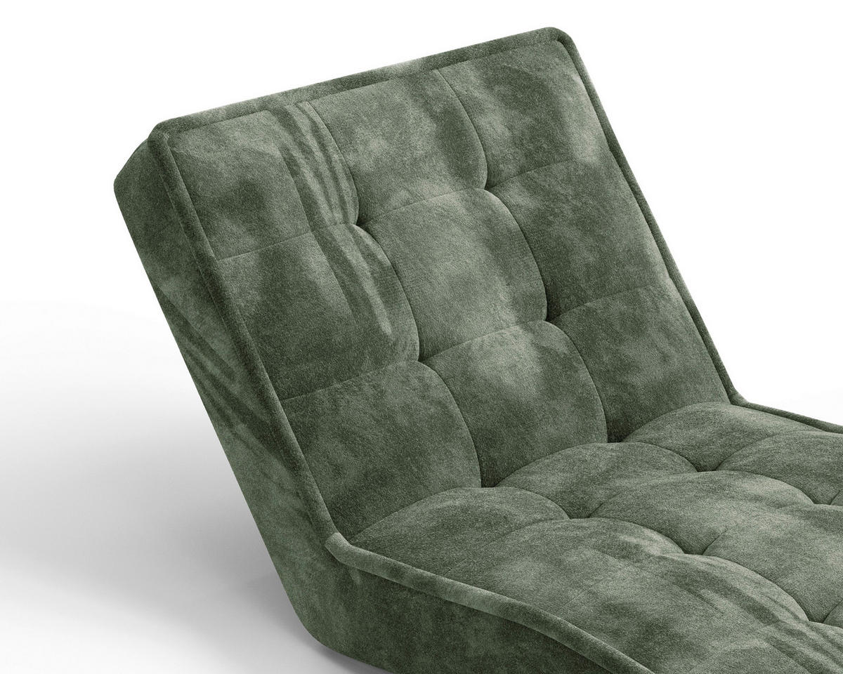 RELAXLIEGE Chenille Dunkelgrün  - Dunkelgrün/Schwarz, MODERN, Kunststoff/Textil (73/79/170cm) - Milino