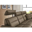ECKSOFA in Echtleder Hellbraun  300/157 cm  - Hellbraun/Schwarz, Design, Leder/Metall (300/157cm) - Dieter Knoll