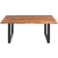 ESSTISCH in Holz, Metall 140/76/85 cm  - Schwarz/Akaziefarben, Natur, Holz/Metall (140/76/85cm) - Landscape
