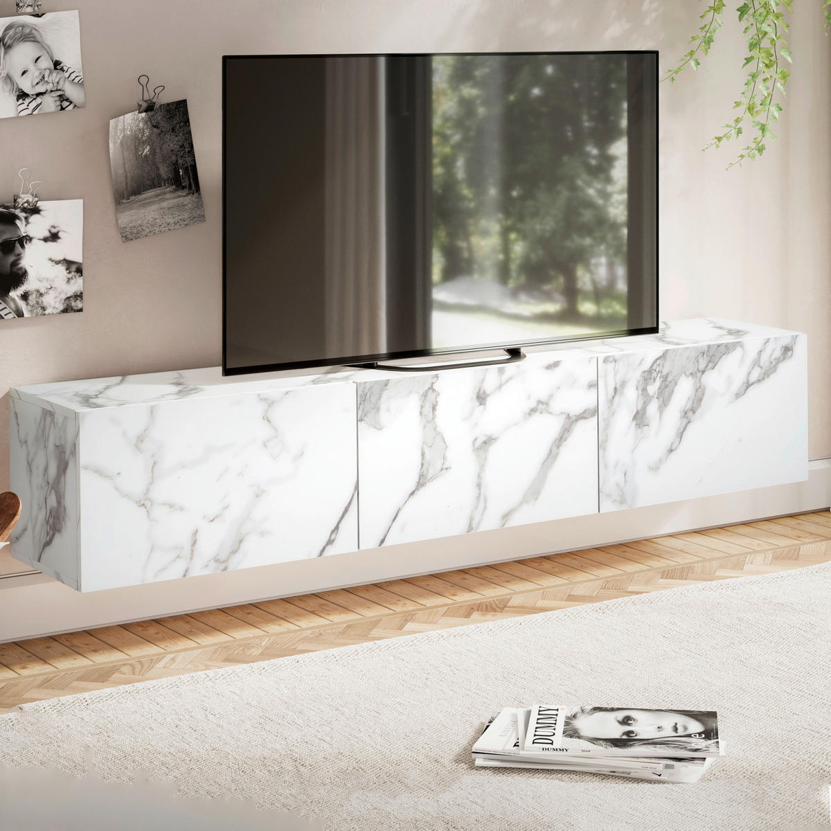 NIZKA OMARICA bela  - bela, Design, leseni material (160/30/30cm) - MID.YOU