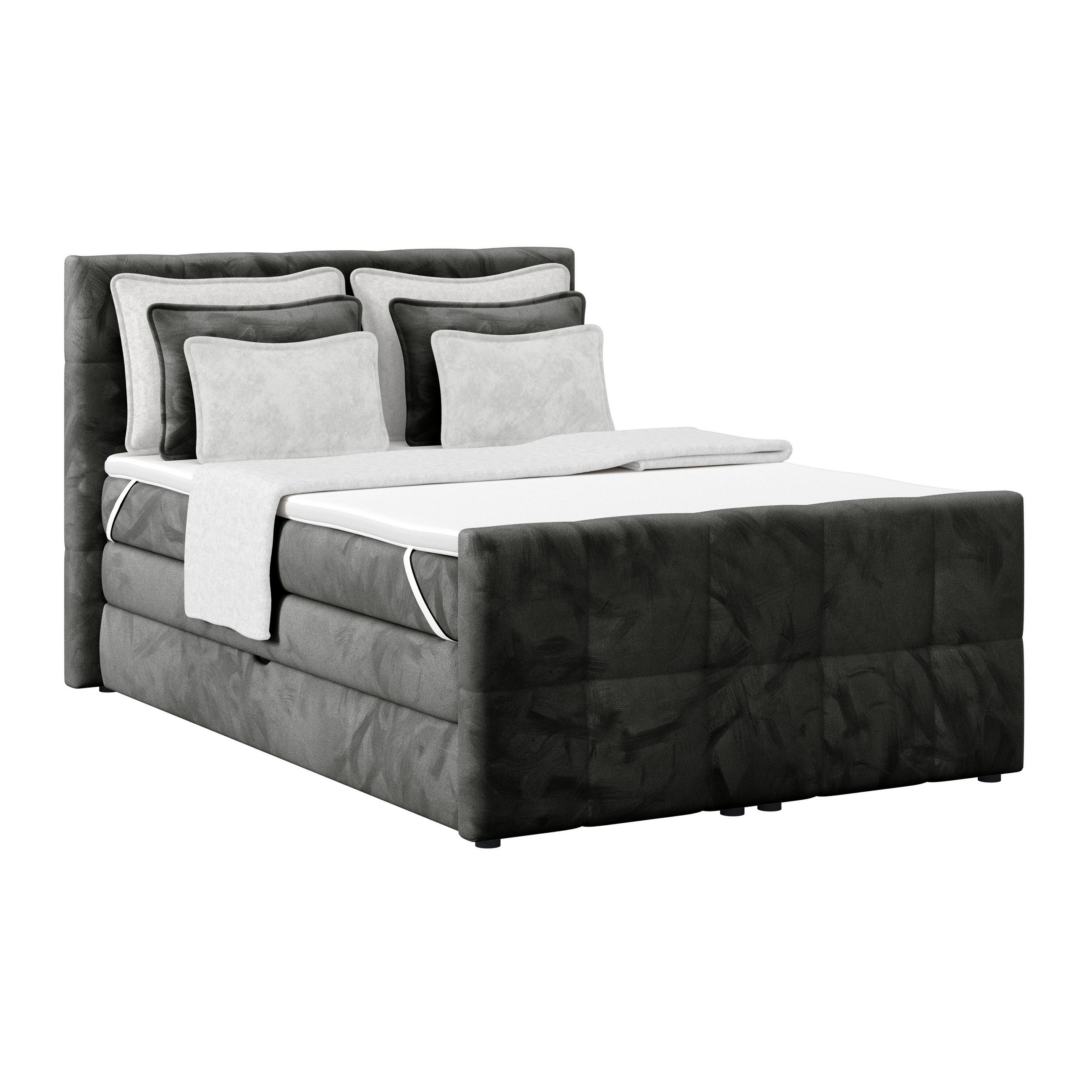 XXXLutz Boxspringbett Anthrazit 140x200 cm