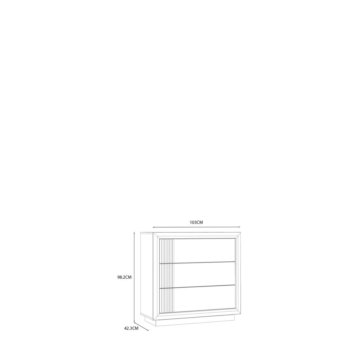 COMODĂ 103/98,2/42,3 cm  - bej/culoare lemn stejar, Modern, plastic/material pe bază de lemn (103/98,2/42,3cm) - Hom`in
