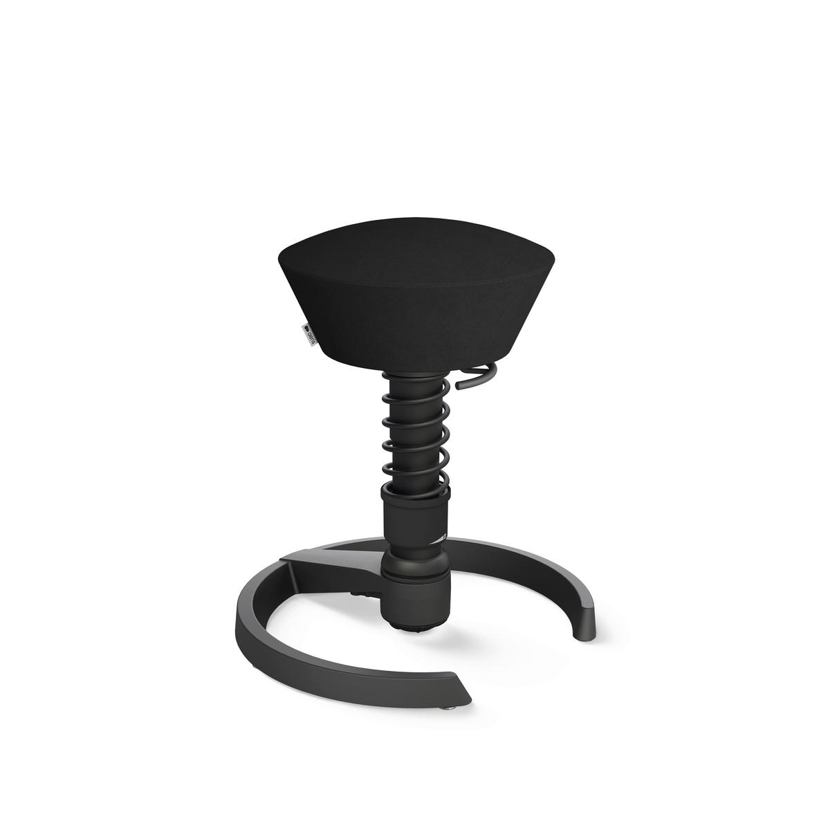 BÜROHOCKER   Schwarz  - Schwarz, Basics, Textil/Metall (55/45,66/55cm) - Aeris