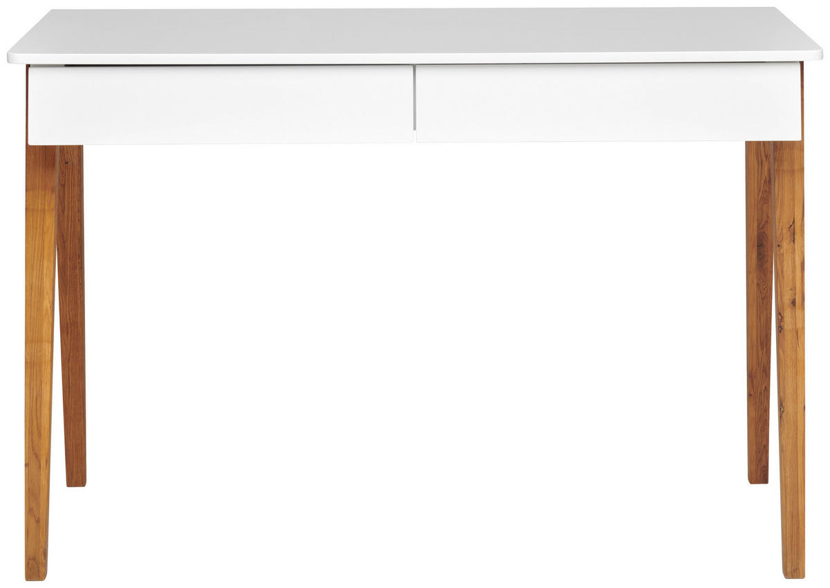 PSACÍ STŮL, bílá, barvy dubu, 120/60/76 cm - bílá/barvy dubu, Moderní, dřevo/kompozitní dřevo (120/60/76cm) - MID.YOU