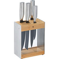 MESSERBLOCK WMF Ultimate Messer 5-teilig  - Edelstahlfarben/Transparent, KONVENTIONELL, Metall - WMF