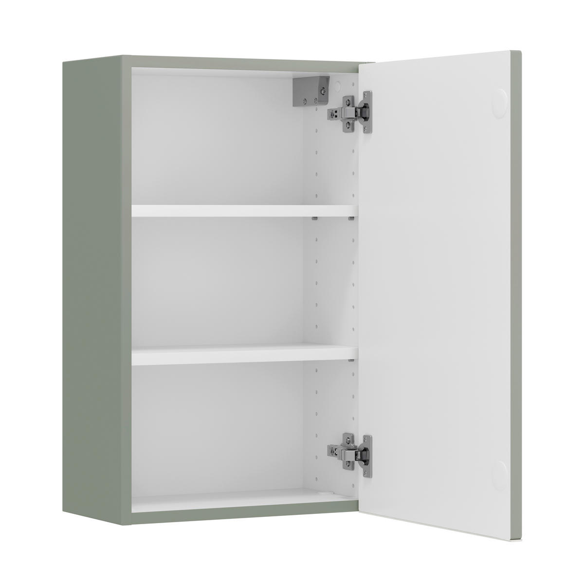 HÄNGESCHRANK 40/64/20 cm  - Schilfgrün/Edelstahlfarben, Trend, Holzwerkstoff/Metall (40/64/20cm) - Held