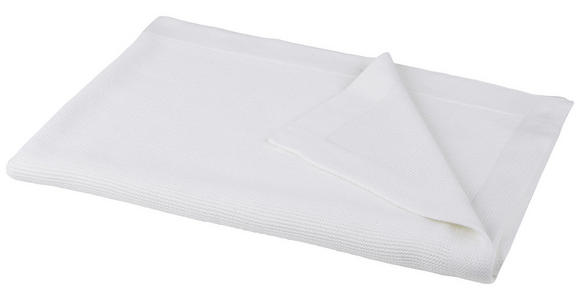 PLAID 130/170 cm  - Weiß, Basics, Textil (130/170cm) - Ambiente