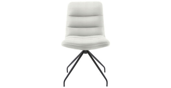 STUHL  in Cord Textil  - Schwarz/Weiß, Design, Textil/Metall (52/88/66cm) - Dieter Knoll