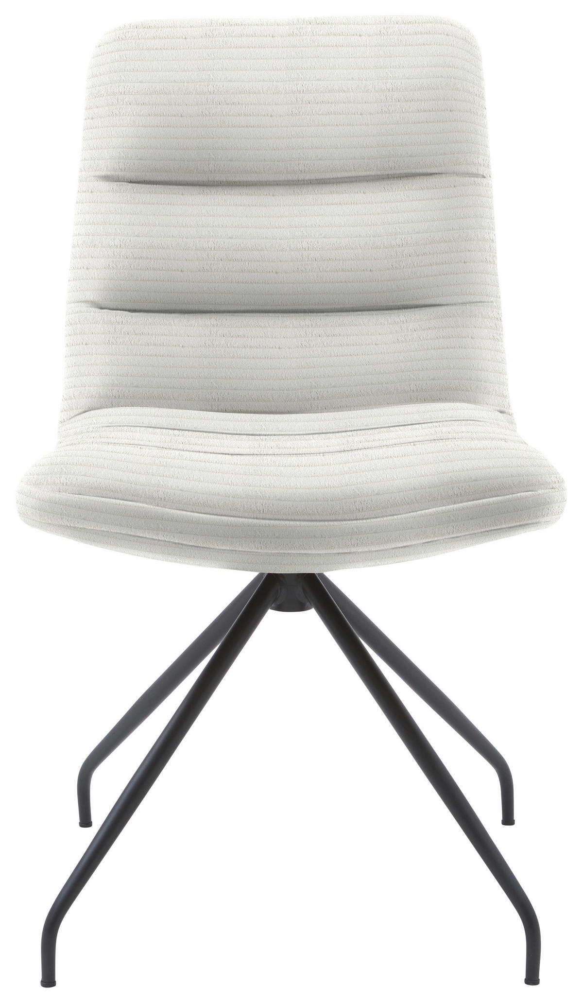 STUHL  in Cord Textil  - Schwarz/Weiß, Design, Textil/Metall (52/88/66cm) - Dieter Knoll