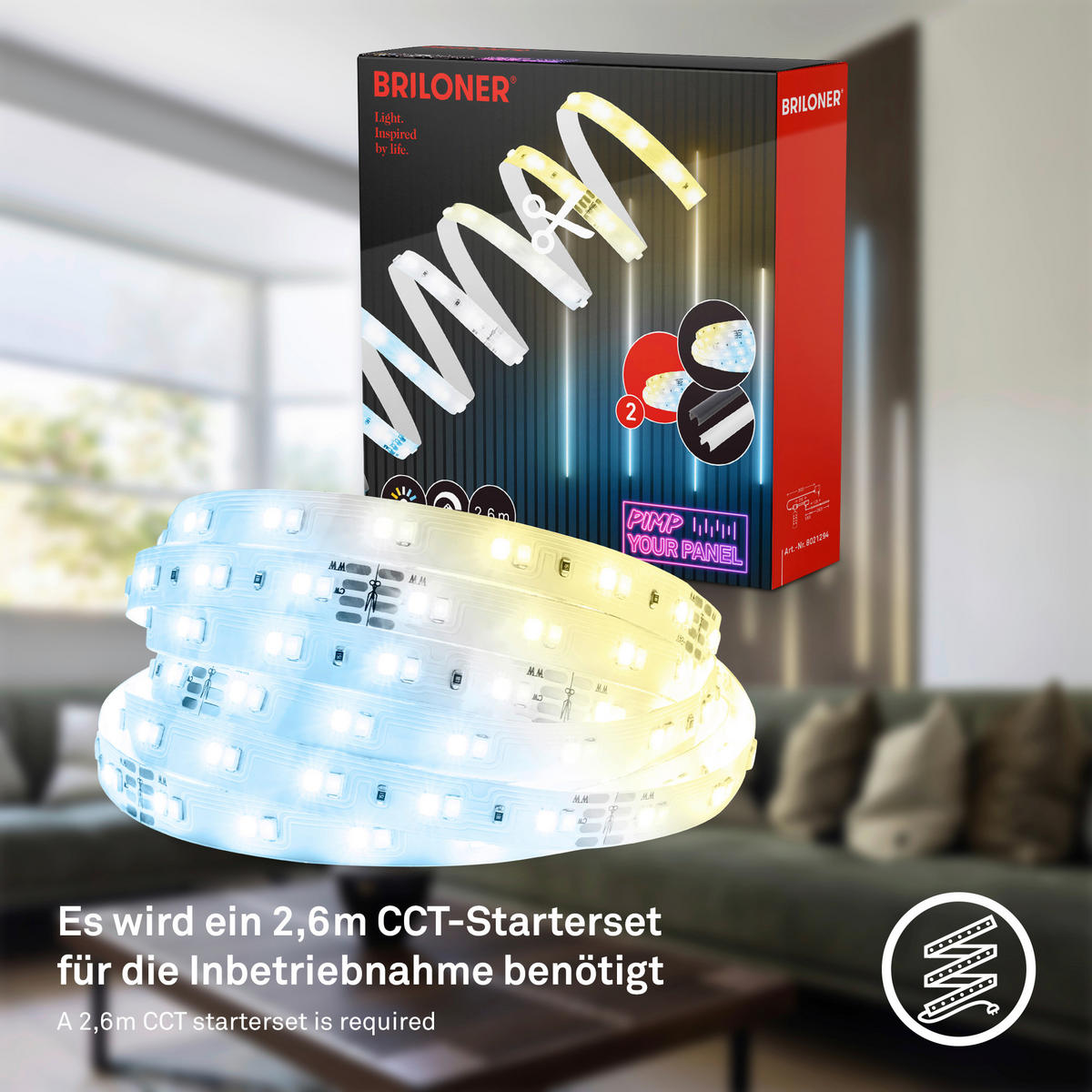 LED-TRAK  Pimp Your Panel Erweiterung /max 1300 lm (500 lm/m) lm/2700-6500 K// - bela, Basics, umetna masa (260cm)