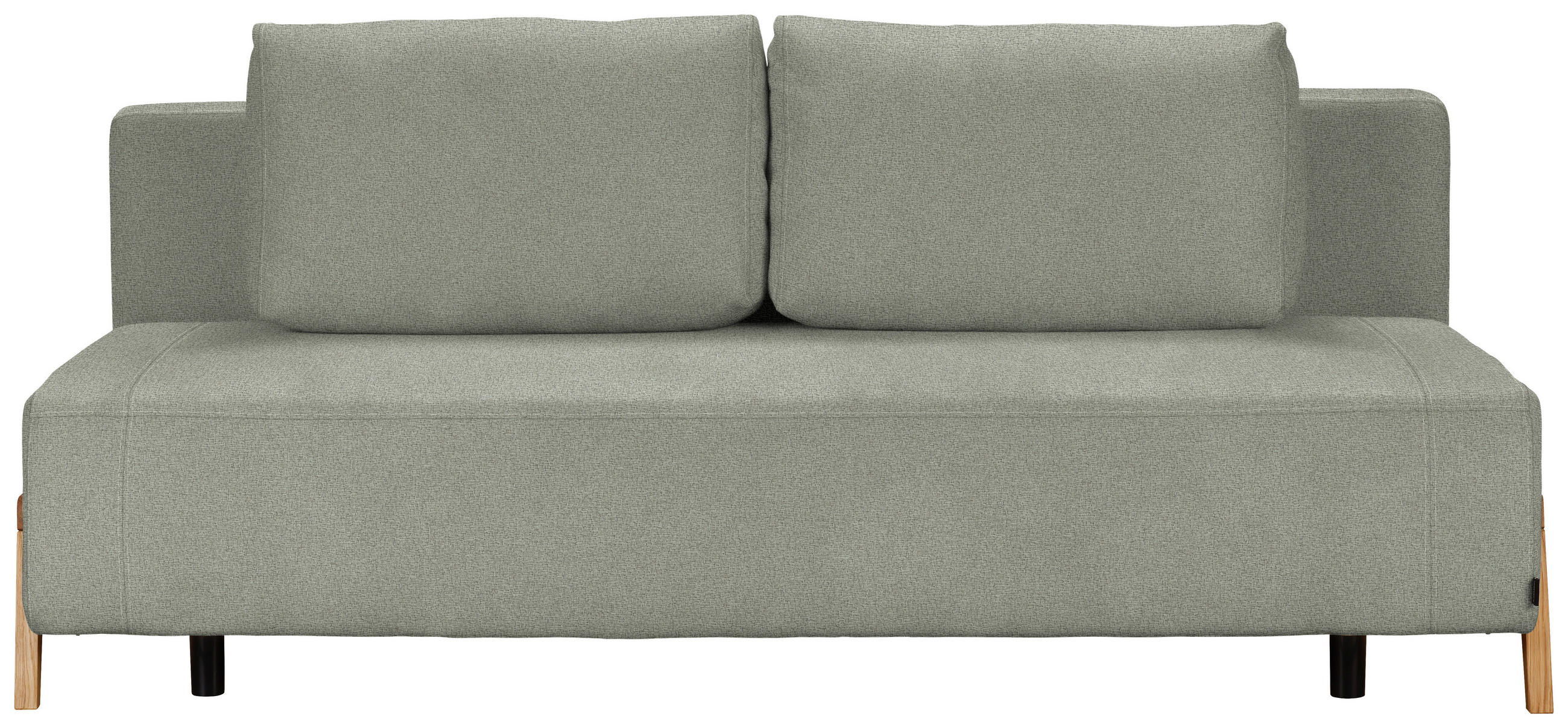 SCHLAFSOFA Chenille Greige  - Greige/Naturfarben, Design, Holz/Textil (211/88/102cm) - Niels Andersson