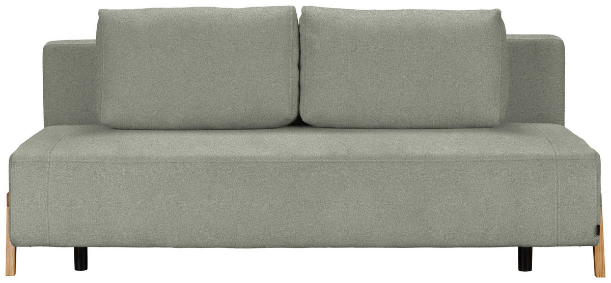 SCHLAFSOFA Chenille Greige  - Greige/Naturfarben, Design, Holz/Textil (211/88/102cm) - Niels Andersson