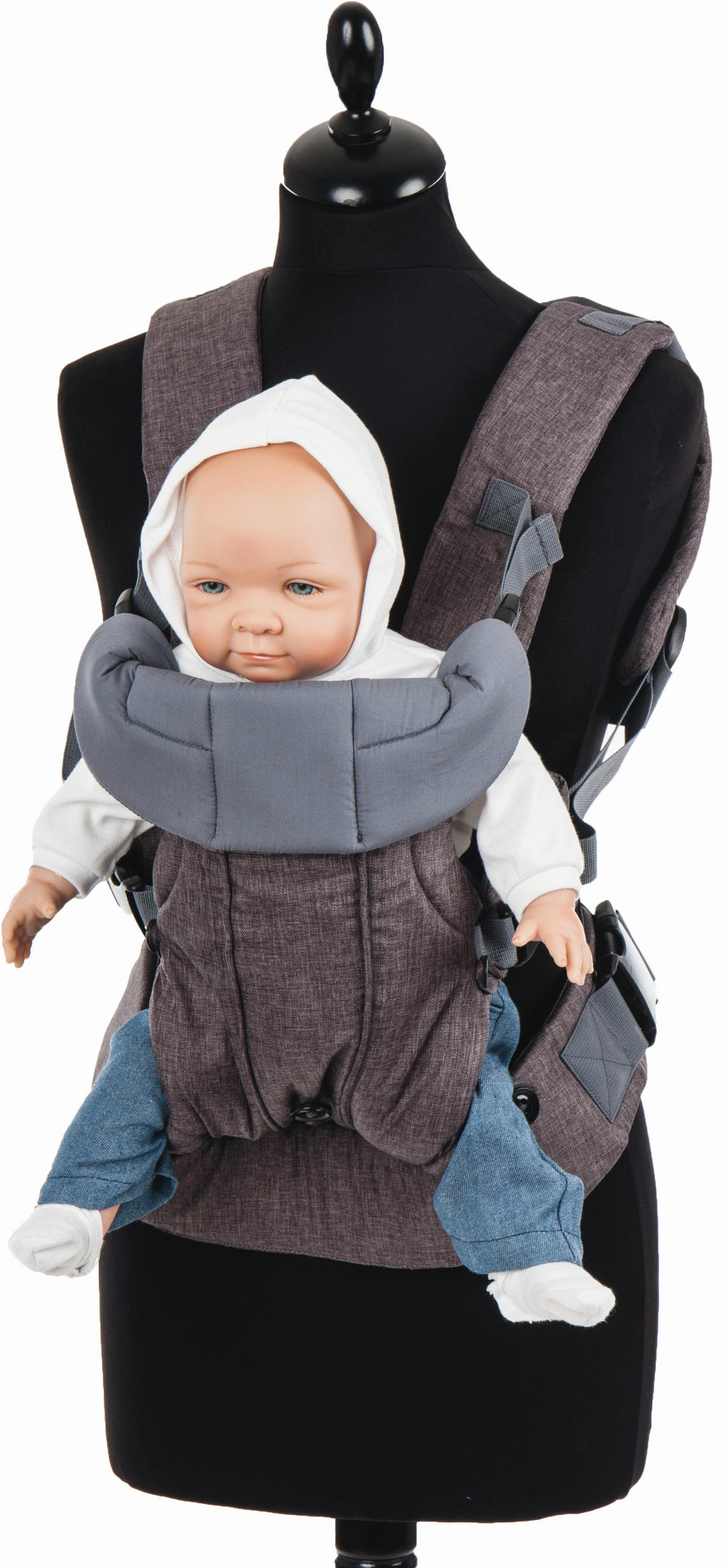BABYTRAGE Carry Me  - Grau, Basics, Textil - My Baby Lou