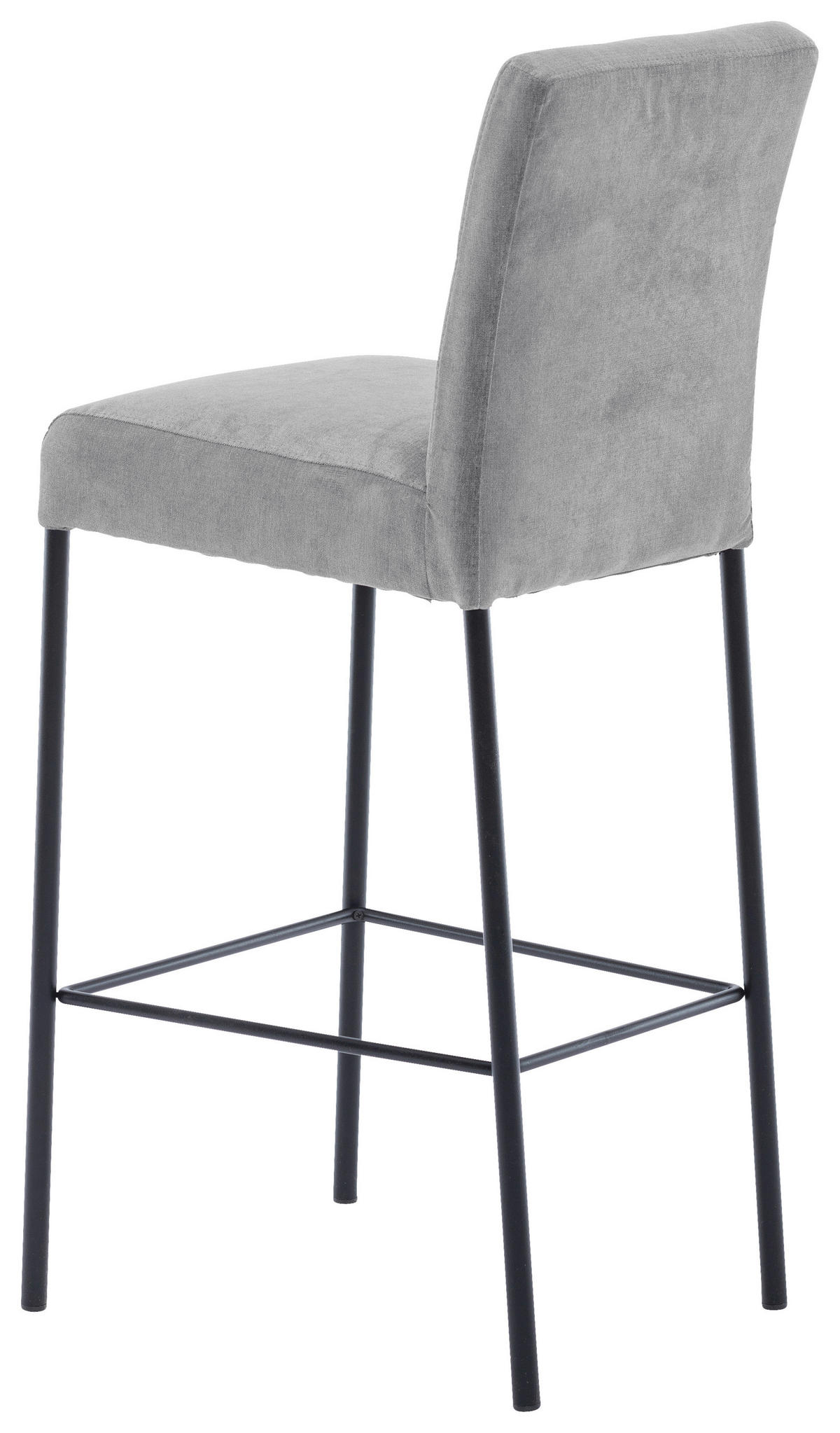 BARHOCKER in Metall, Textil Grau, Schwarz  - Schwarz/Grau, Design, Textil/Metall (46/91/61cm) - Xora