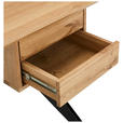 SCHREIBTISCH 160/70/75 cm  in Eichefarben  - Eichefarben/Schwarz, Natur, Holz/Metall (160/70/75cm) - Linea Natura