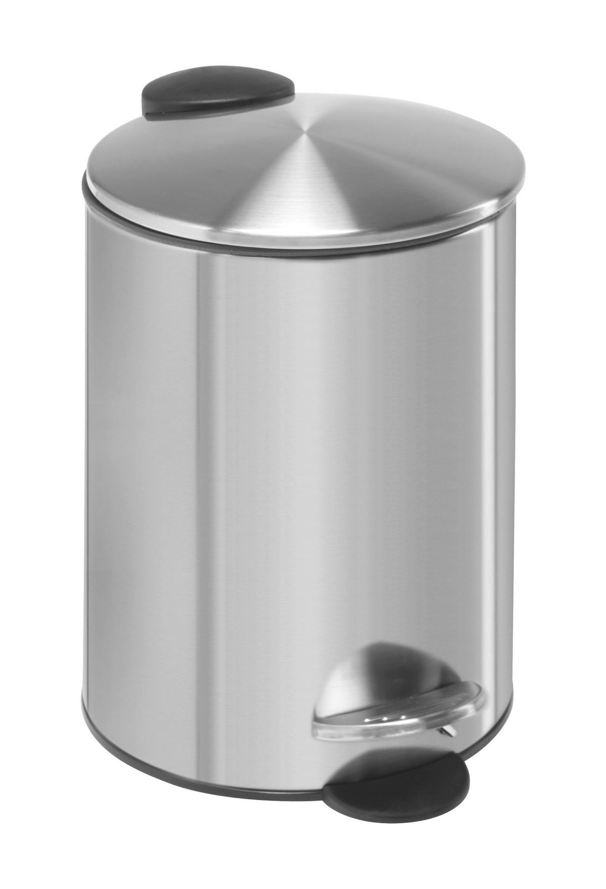 KANTA SA PAPUČICOM  3 l   - boja nerđajućeg čelika/crna, Osnovno, metal/plastika (16,8/25cm) - Homeware