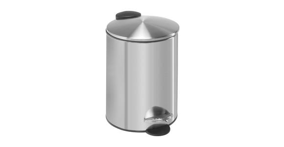 TRETEIMER 3 l  Metall  - Edelstahlfarben/Schwarz, Basics, Kunststoff/Metall (16,8/25cm) - Homeware