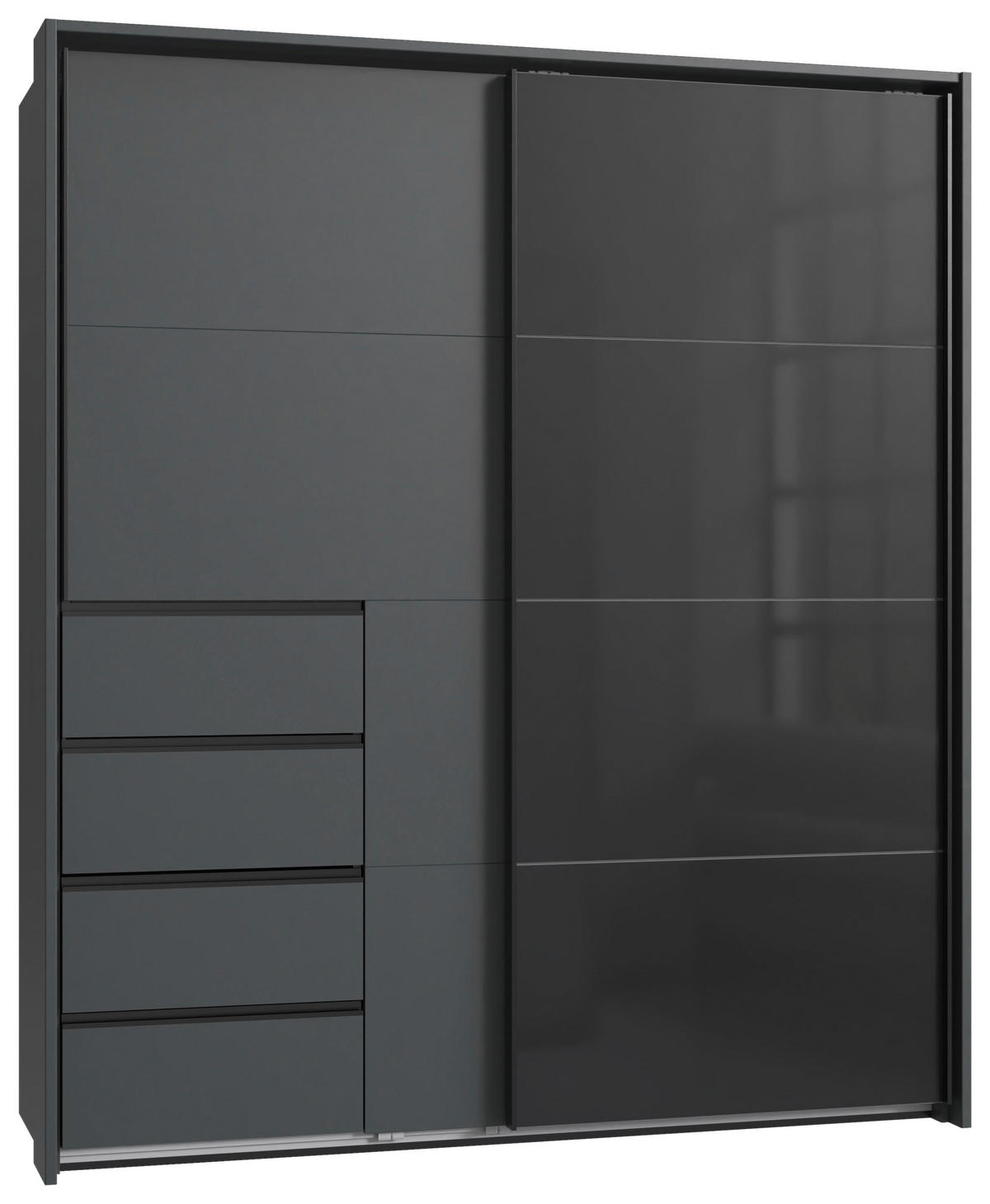 PASSEPARTOUTRAHMEN 183/213/12 cm   - Graphitfarben, Konventionell, Holzwerkstoff (183/213/12cm) - Boxxx