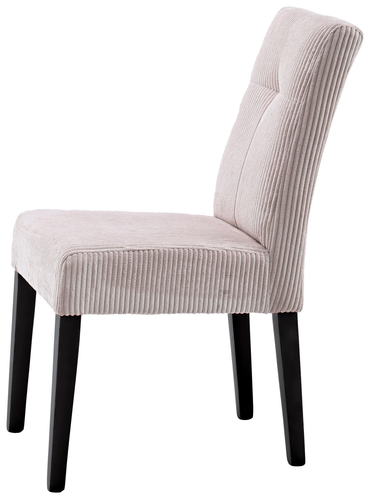 STUHL Cord Schwarz, Altrosa Buche massiv  - Schwarz/Altrosa, KONVENTIONELL, Holz/Textil (47,5/91,5/63cm) - home24