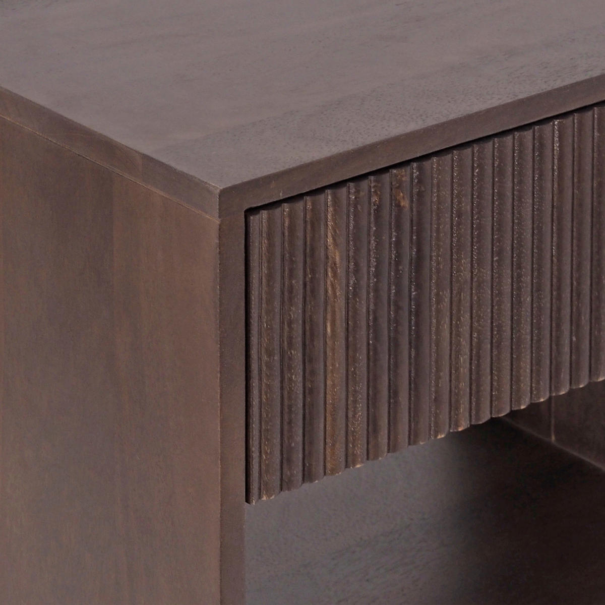 ÉJJELISZEKRÉNY keményfa mangófa diószínű  - diószínű, Modern, fa (40/34/30cm) - MID.YOU