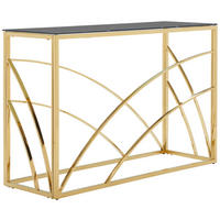 KONSOLENTISCH Schwarz, Goldfarben  - Goldfarben/Schwarz, Trend, Glas/Metall (120/40/78cm) - Xora