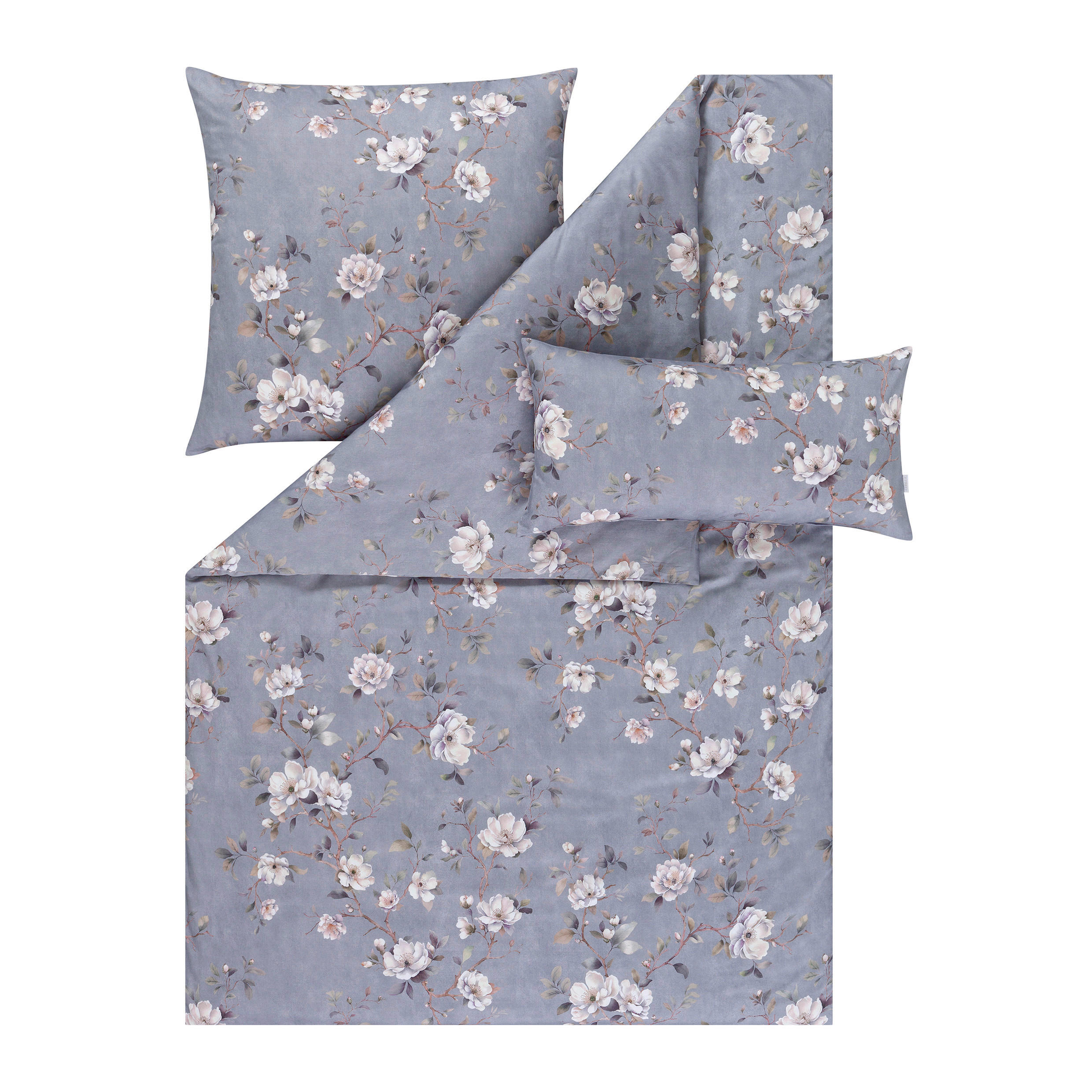 BETTWÄSCHE 135/200 cm Atelier Makosatin  - Grau, Design, Textil (135/200cm) - Estella