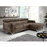 Ecksofa Braun Lederlook - Chromfarben/Braun, Design, Textil/Metall (226/169cm) - Carryhome Ecksofa Braun Lederlook - Chromfarben/Braun, Design, Textil/Metall (226/169cm) - Carryhome