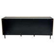 SIDEBOARD LINO  in 181/75/40 cm  - Eichefarben/Schwarz, Design, Holzwerkstoff/Metall (181/75/40cm) - Xora
