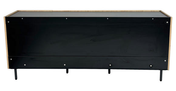 SIDEBOARD LINO in 181/75/40 cm - Eichefarben/Schwarz, Design, Holzwerkstoff/Metall (181/75/40cm) - Xora