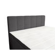 BOXSPRINGBETT 200/200 cm,  in Anthrazit, gepolstertes Kopfteil, Bettkasten, Topper, Matratzen, H2 + H3 = mittel + fest  - Anthrazit/Schwarz, KONVENTIONELL, Kunststoff/Textil (200/200cm) - Esposa